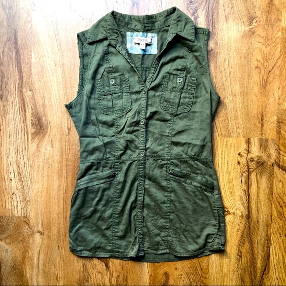 Decree Army Green Military Vest - Picture 2 of 3